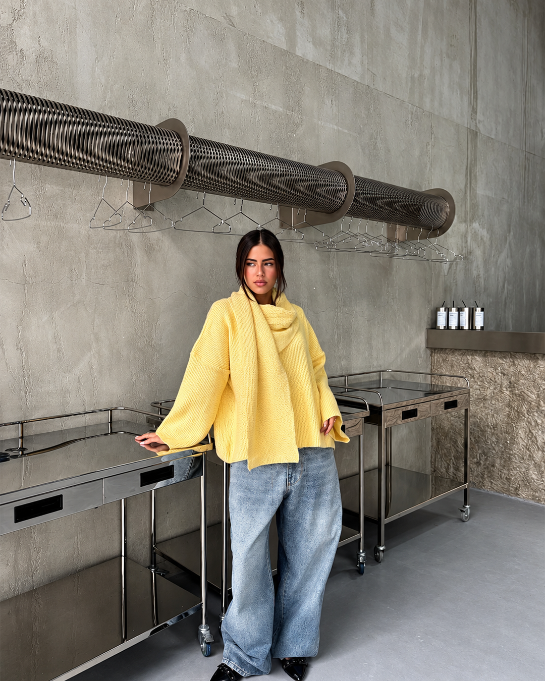 Oversized Cowl-Neck Sweater