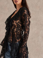 Lace Sleeve Cardigan