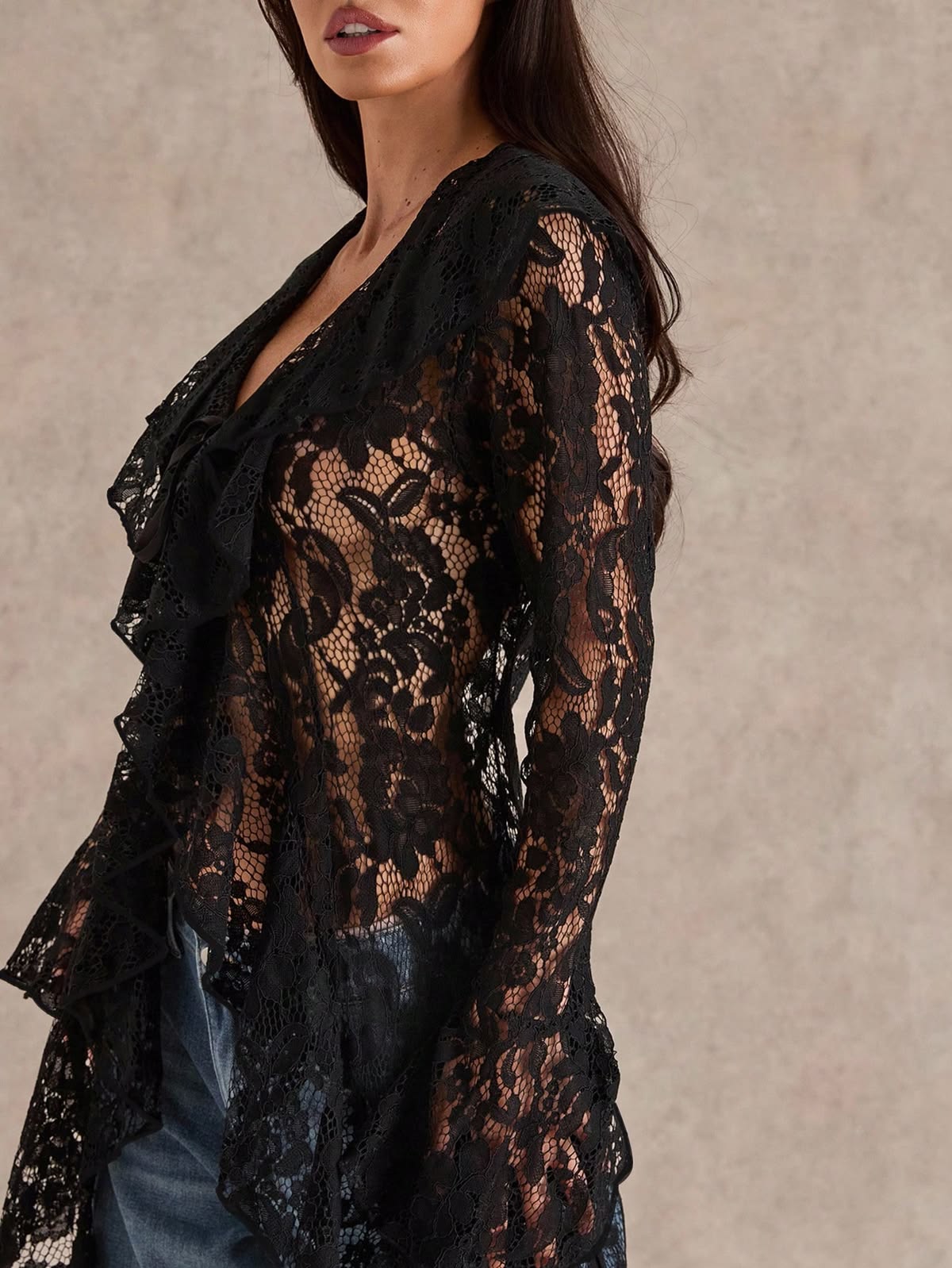 Lace Sleeve Cardigan