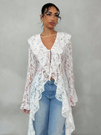 Lace Sleeve Cardigan