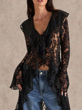 Lace Sleeve Cardigan
