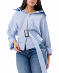 Striped Belted Shirt
