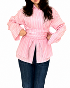 Tie-Back Linen Shirt