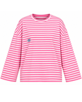 Oversized Striped Longline Cotton Tee