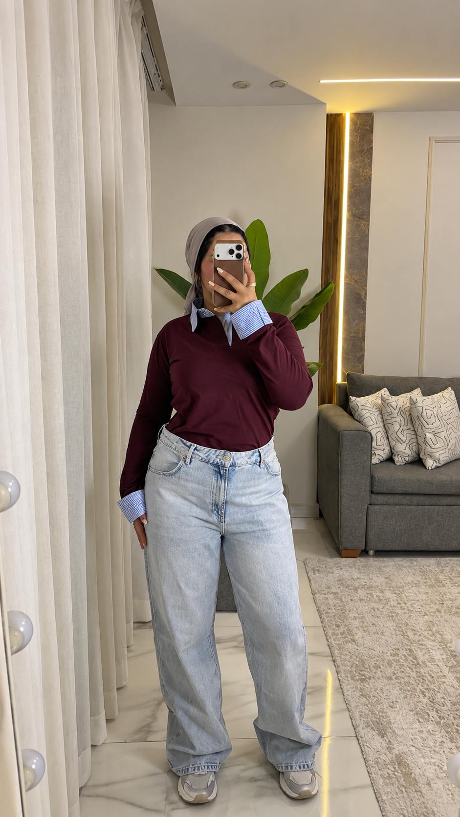 Striped Collar & Cuff Cotton Tee