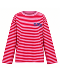 Boxy Striped Cotton Graphic Tee