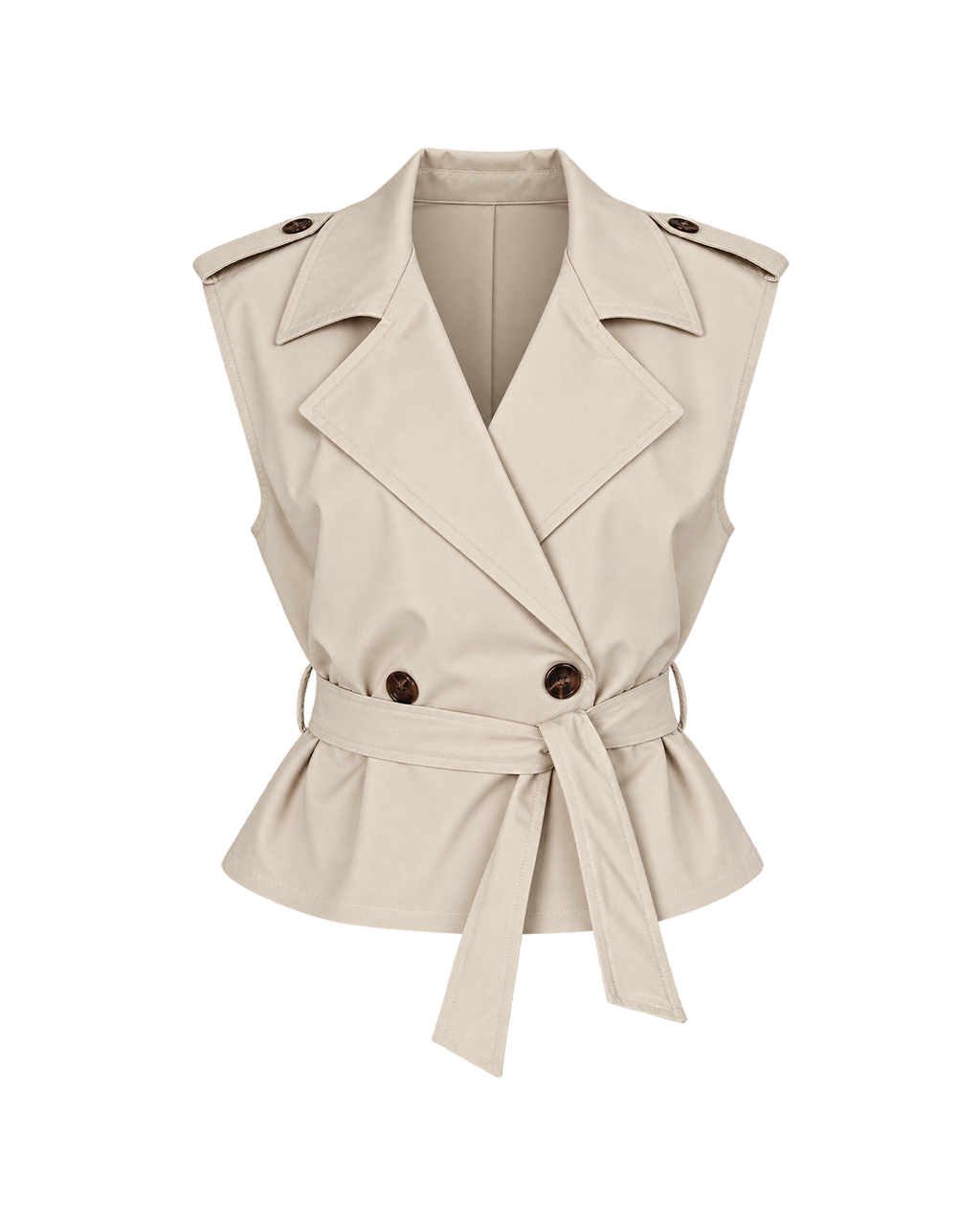 Belted Trench Vest