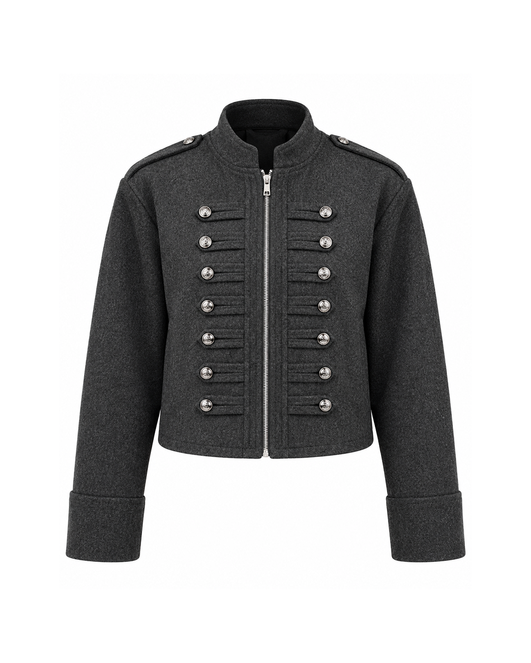 Cropped Military-Inspired Jacket