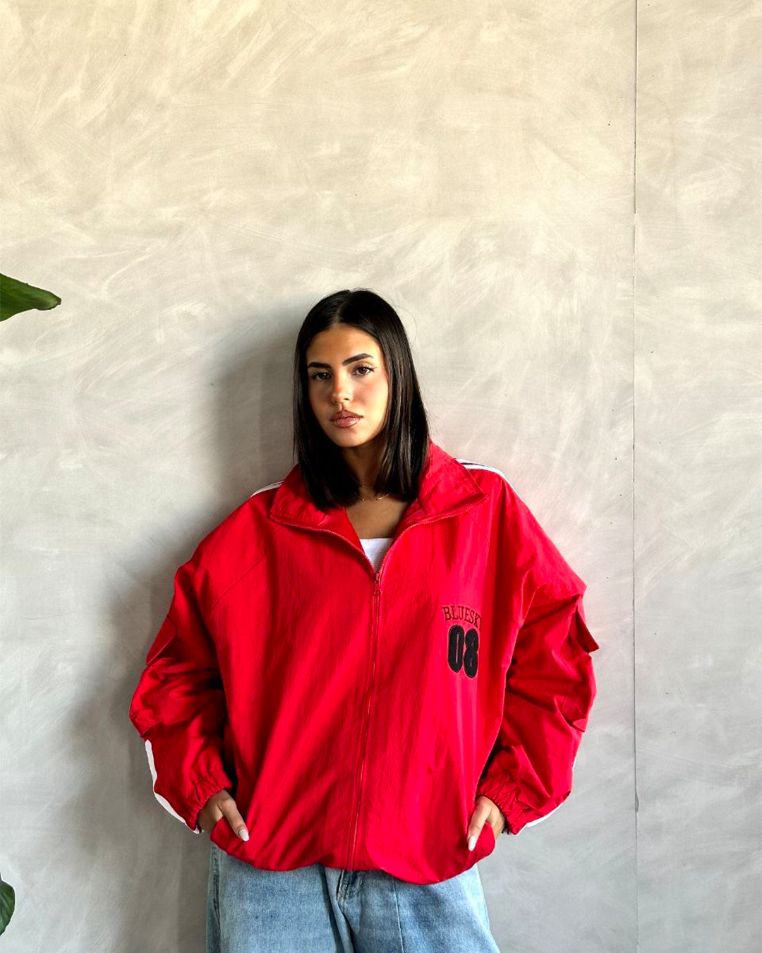 Oversized Graphic Track Jacket
