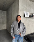 Oversized Shawl-Collar Jacket