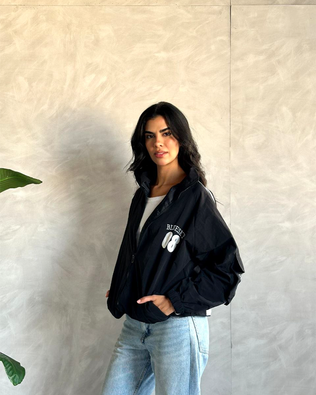 Oversized Graphic Track Jacket