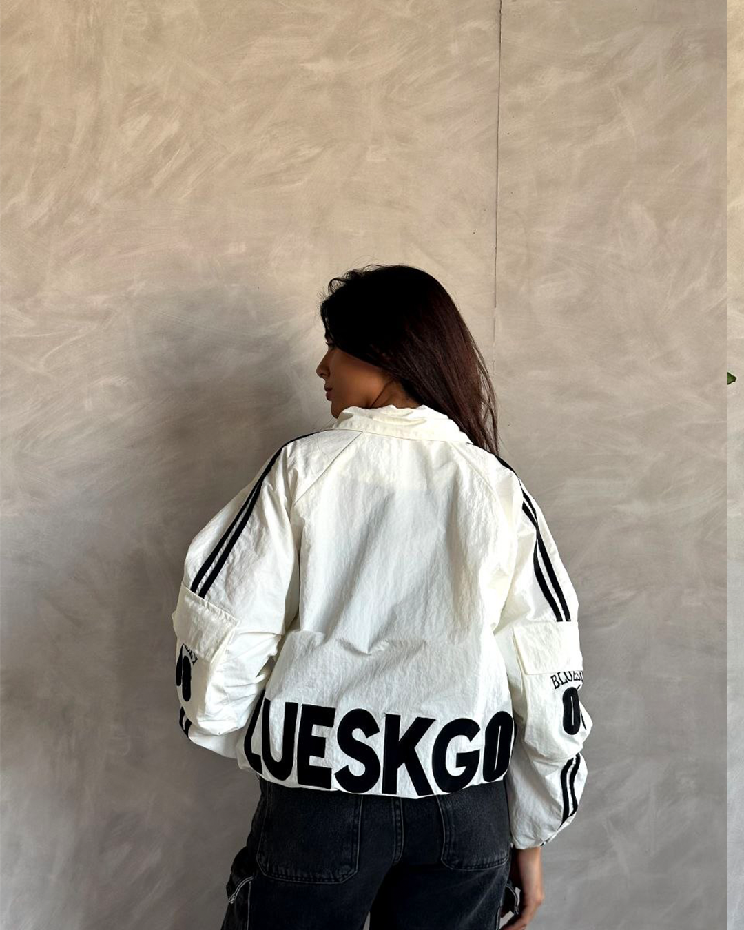 Oversized Graphic Track Jacket