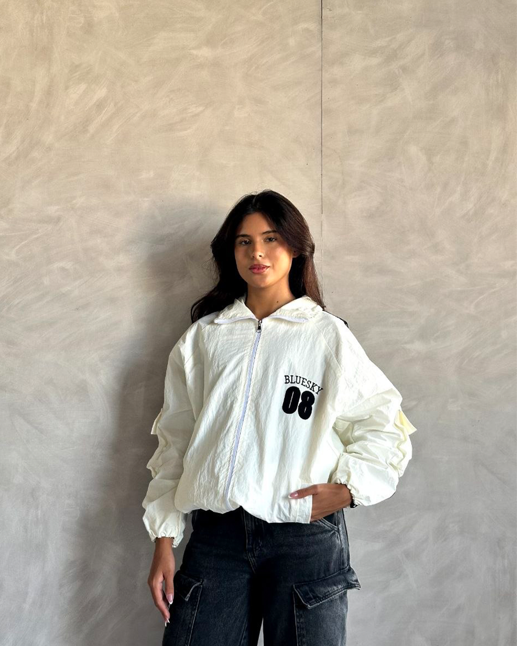 Oversized Graphic Track Jacket