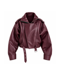 Oversized Belted Biker Jacke