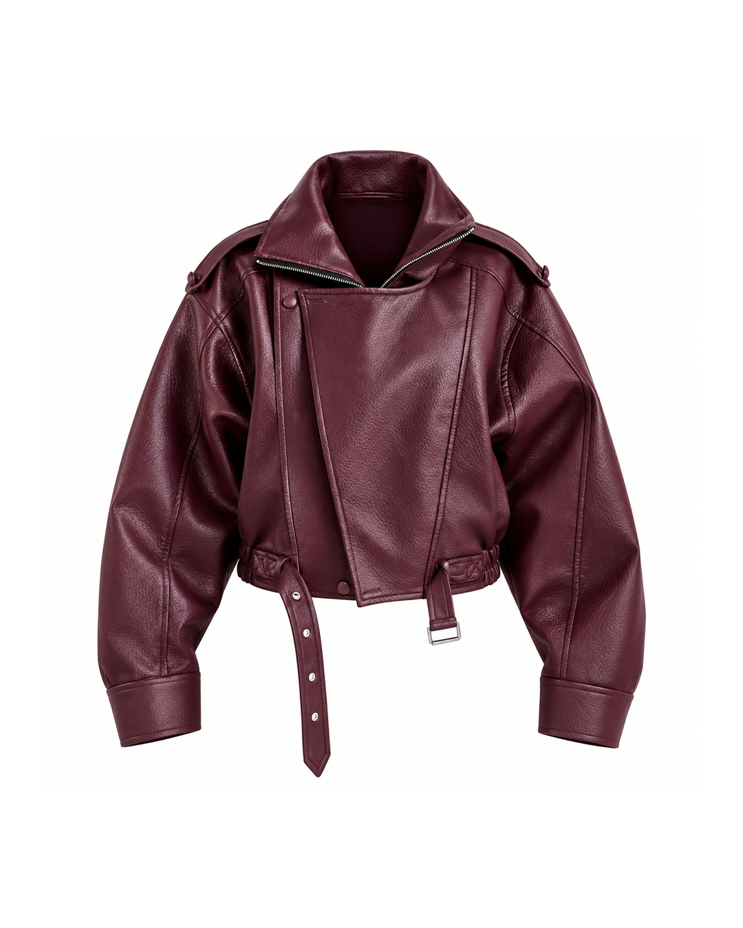 Oversized Belted Biker Jacke