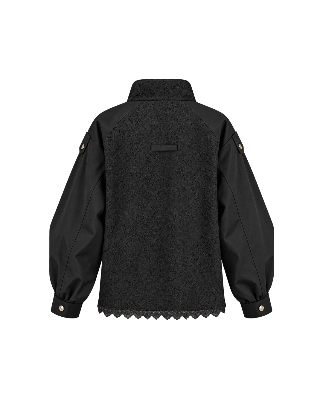 Gabardine Jacket with Floral Lace