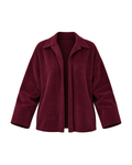 Velvet Open-Front Jacket