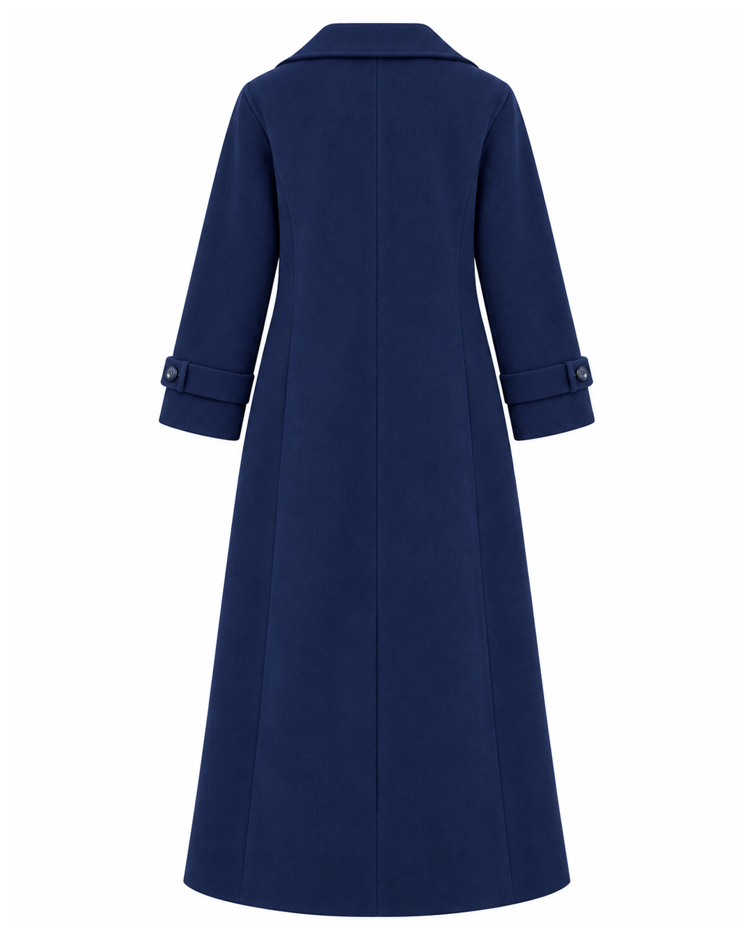 Notched-Lapel Longline Melton Coat