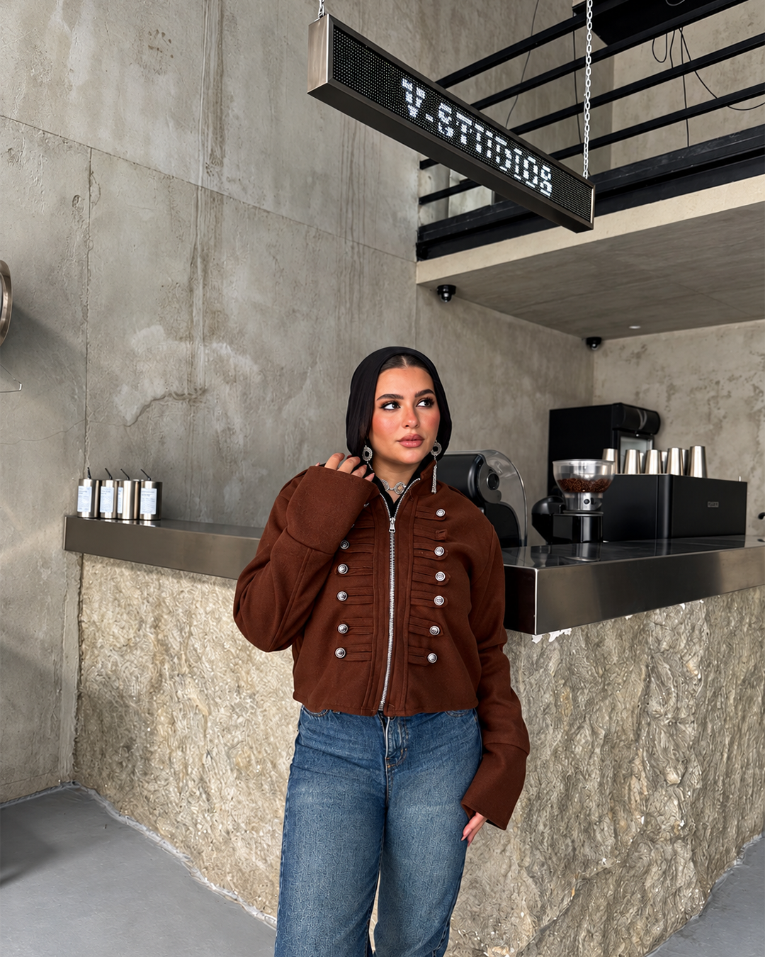 Cropped Military-Inspired Jacket
