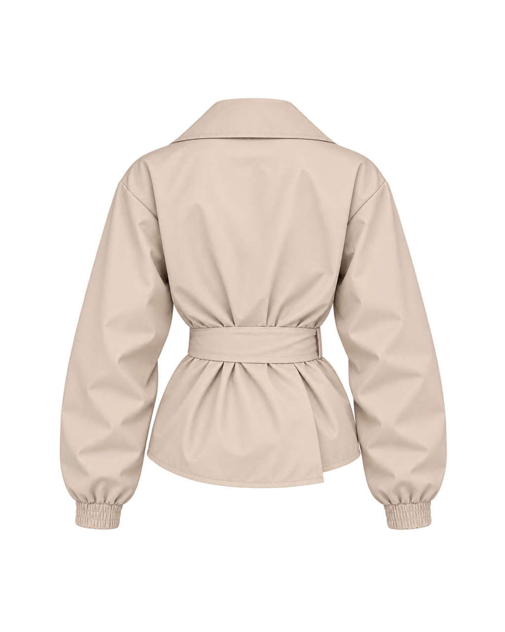 Belted Wrap Gabardine Jacket