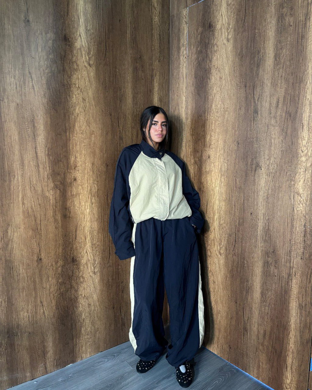 Raglan Colorblock Parachute Tracksuit