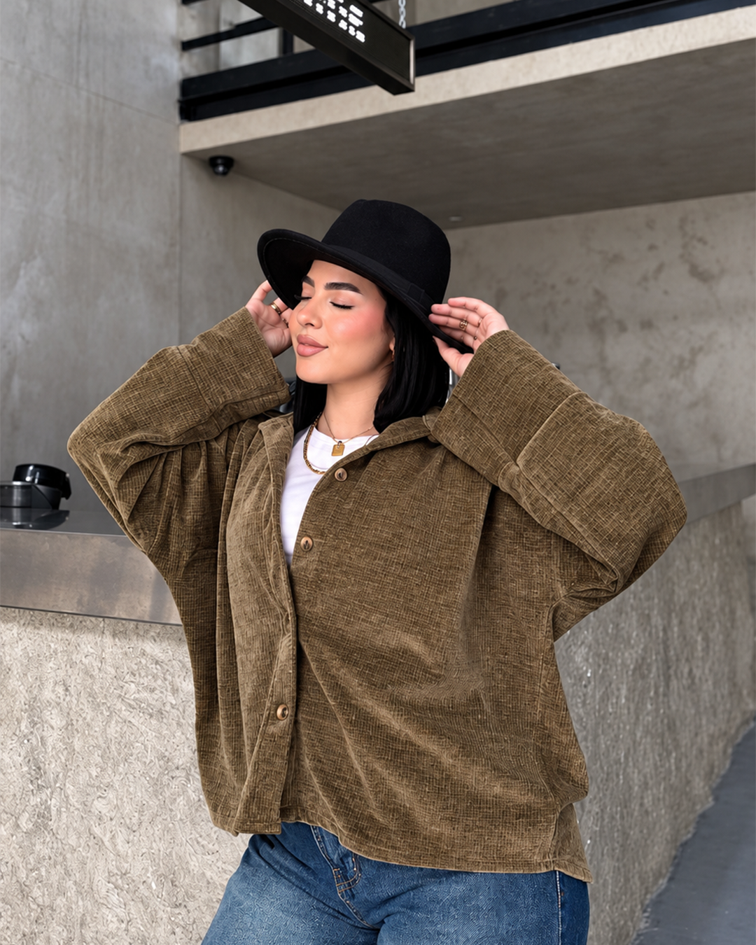 Velvet Open-Front Jacket