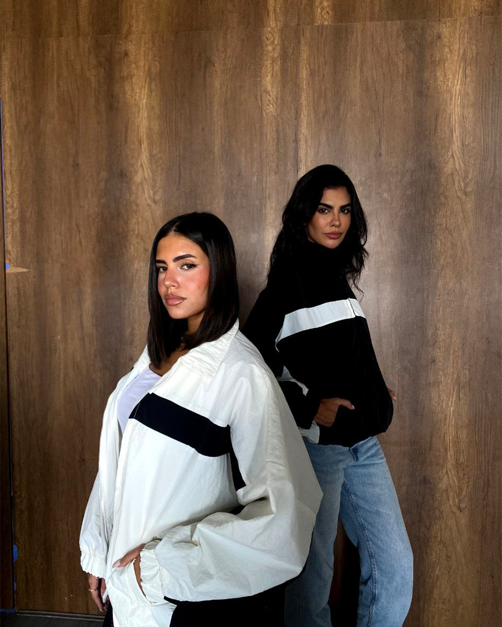 Oversized Contrast-Stripe Track Jacket