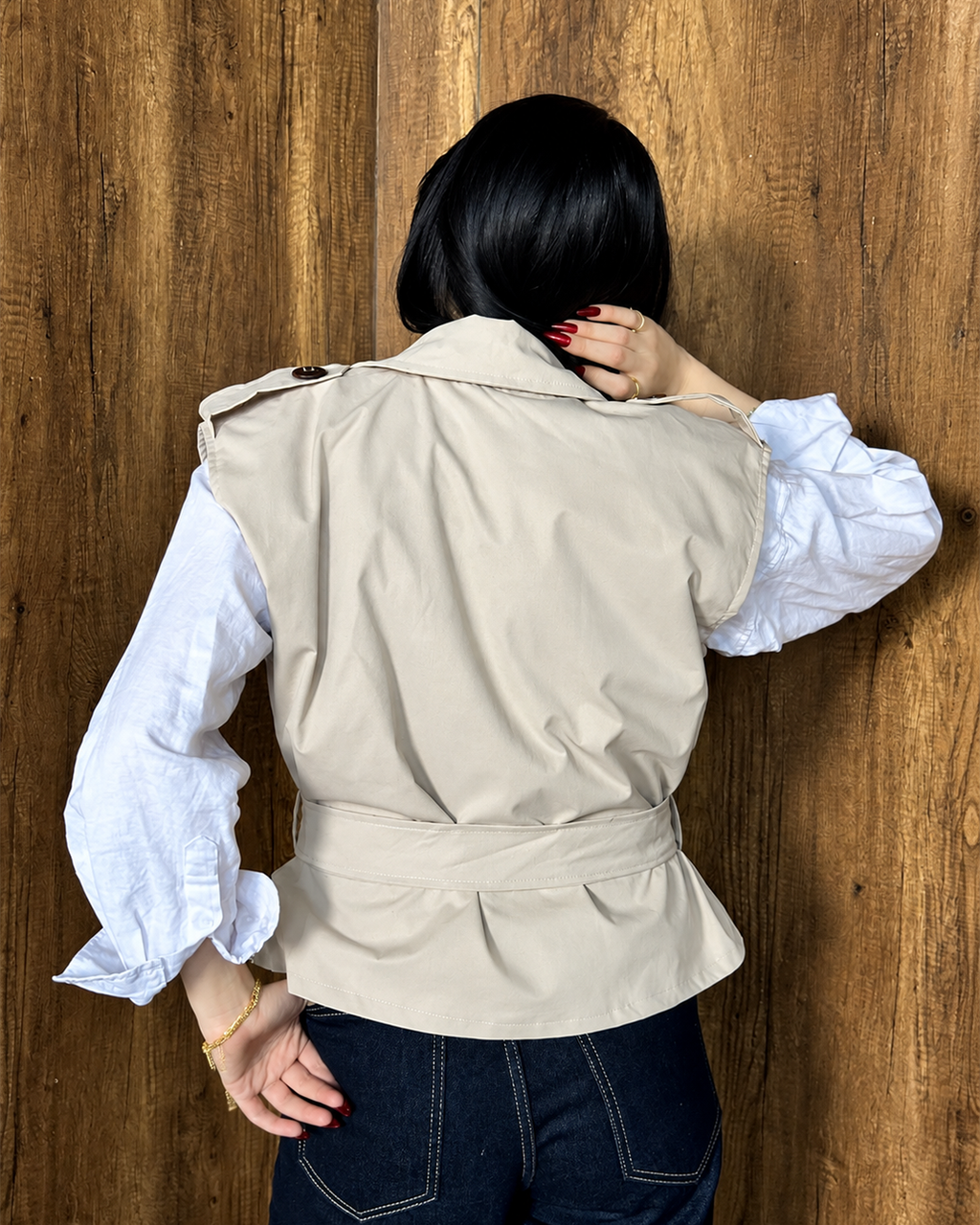 Belted Trench Vest