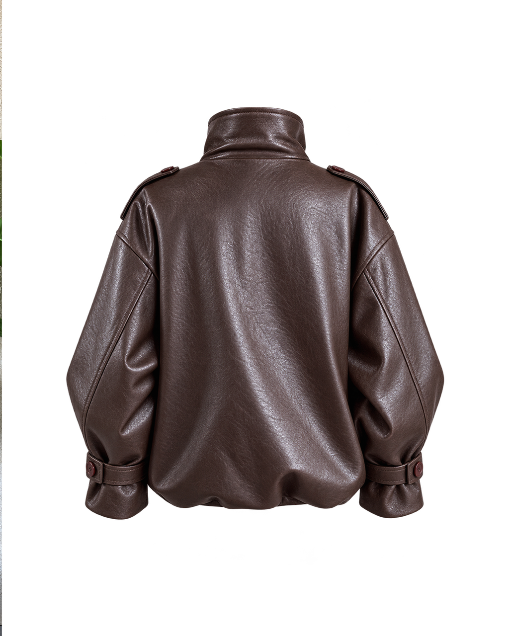 Buckle-Collar Double-Breasted Jacket