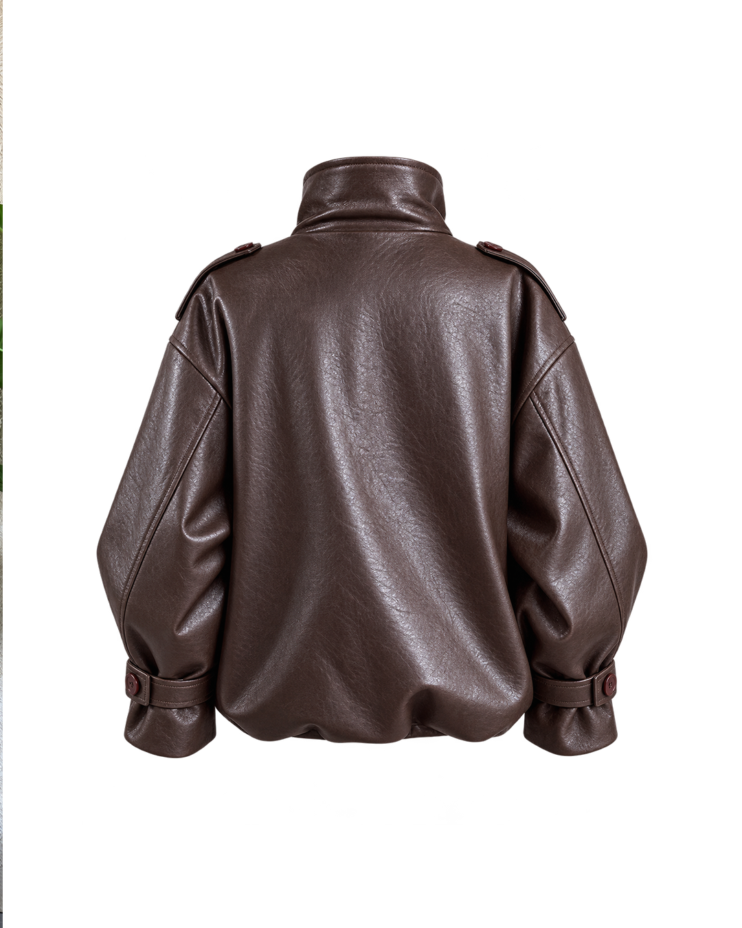 Buckle-Collar Double-Breasted Jacket