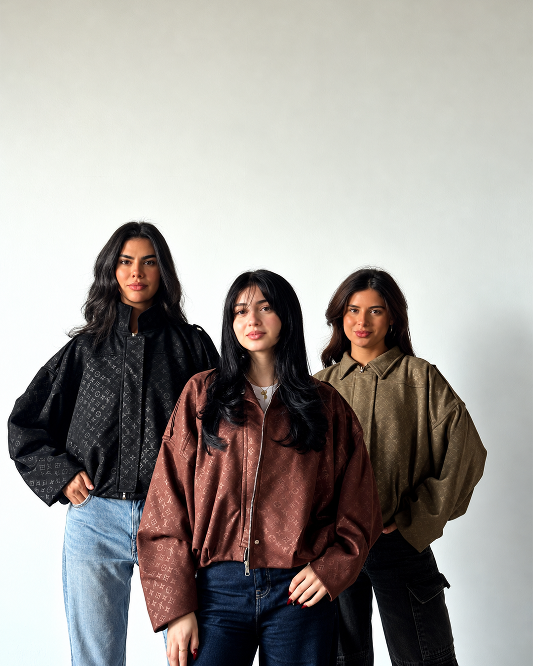 Monogram Suede-Look Jacket