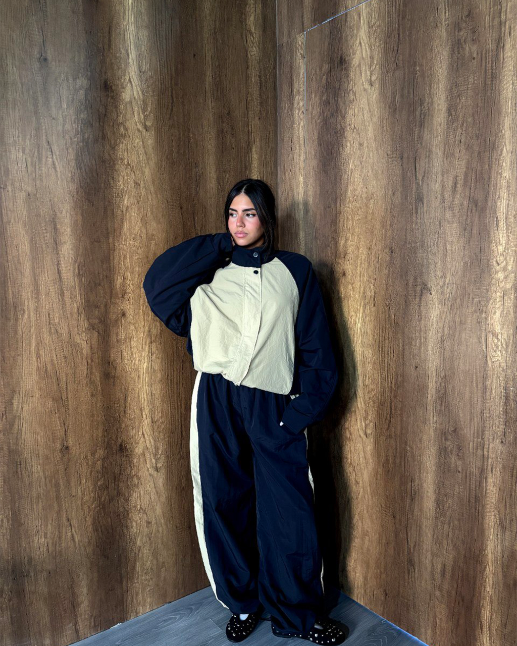 Raglan Colorblock Parachute Tracksuit