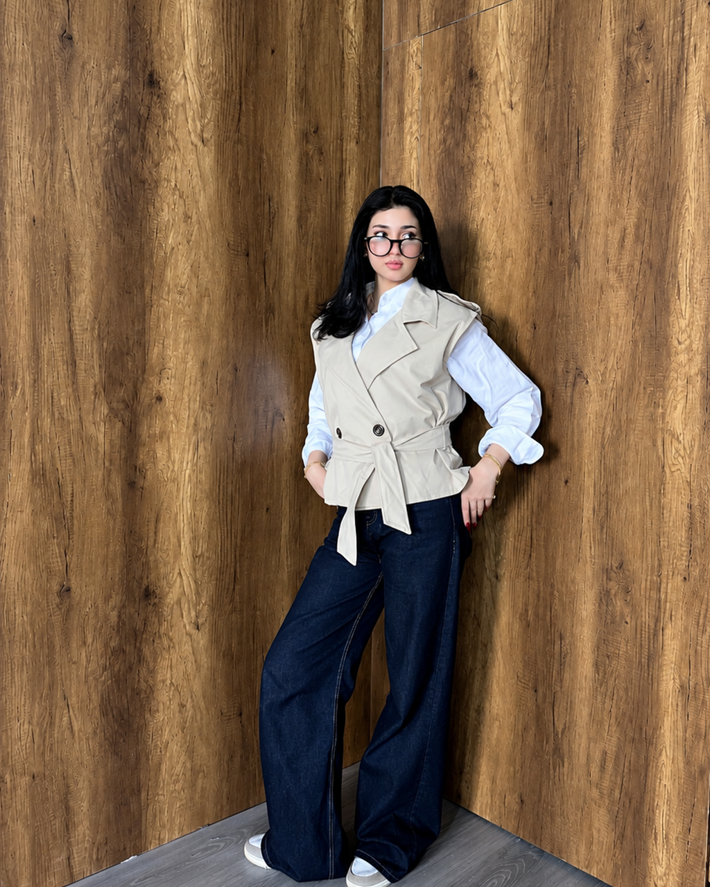 Belted Trench Vest