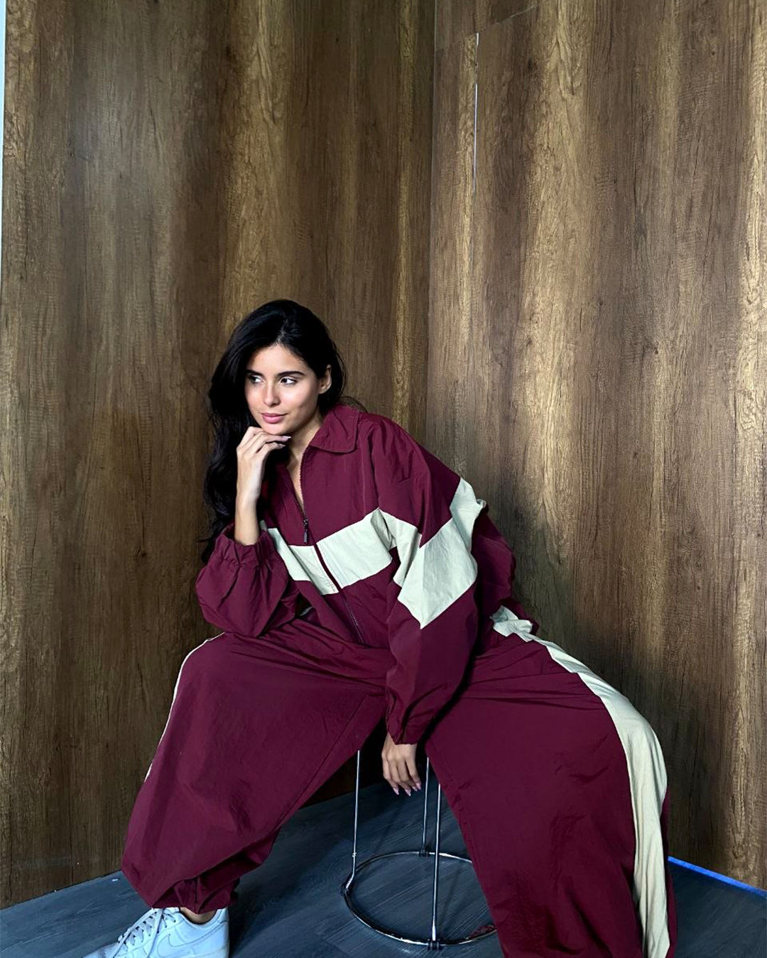 Retro Colorblock Parachute Tracksuit