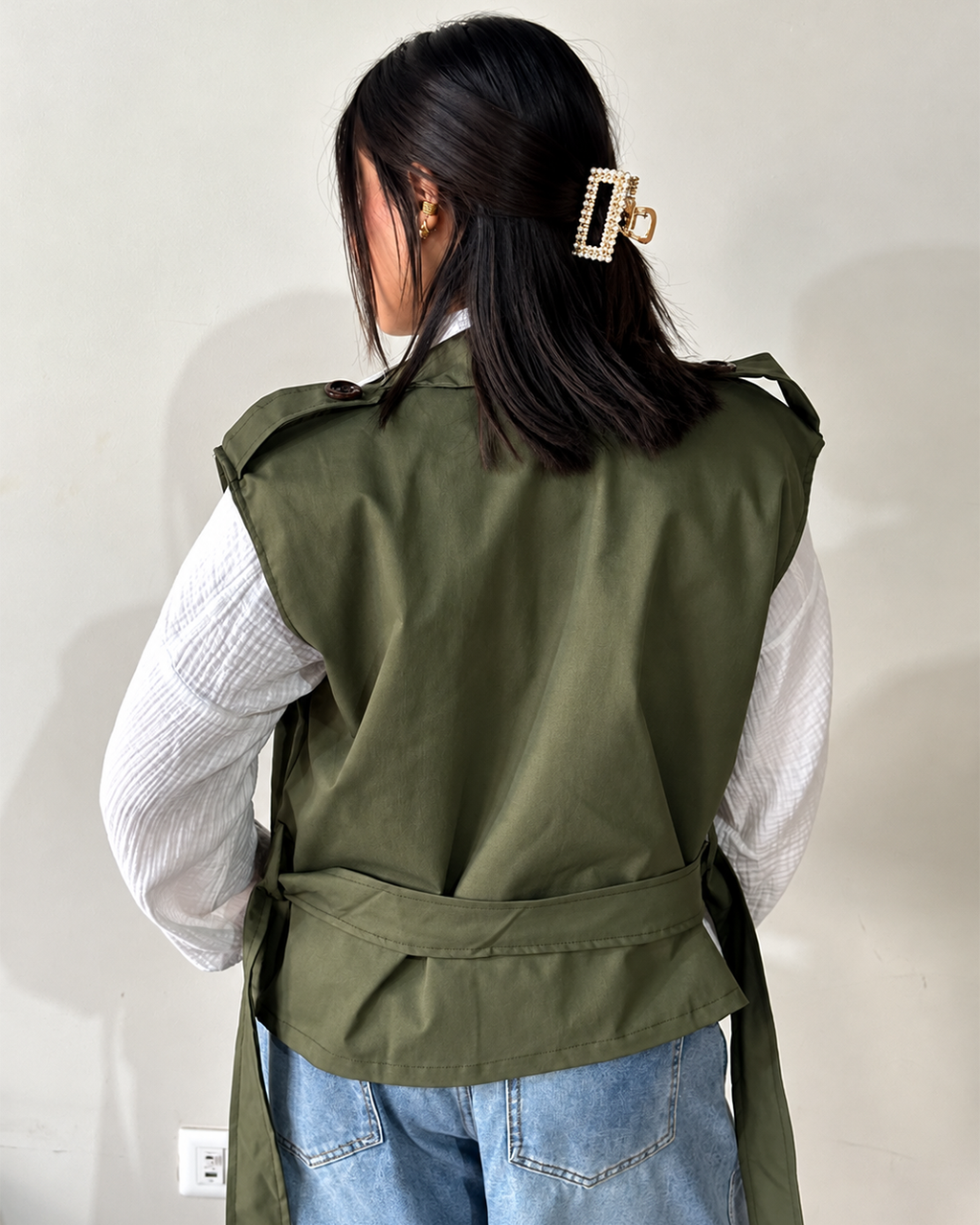 Belted Trench Vest
