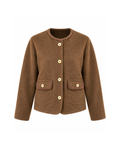 Beaded-Trim Collarless Jacket
