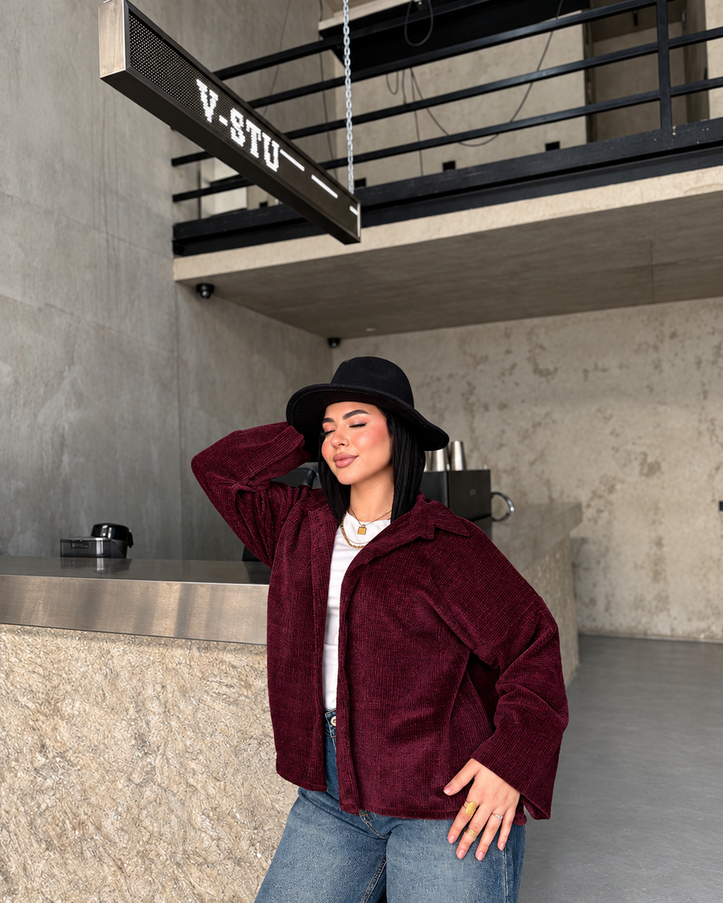 Velvet Open-Front Jacket