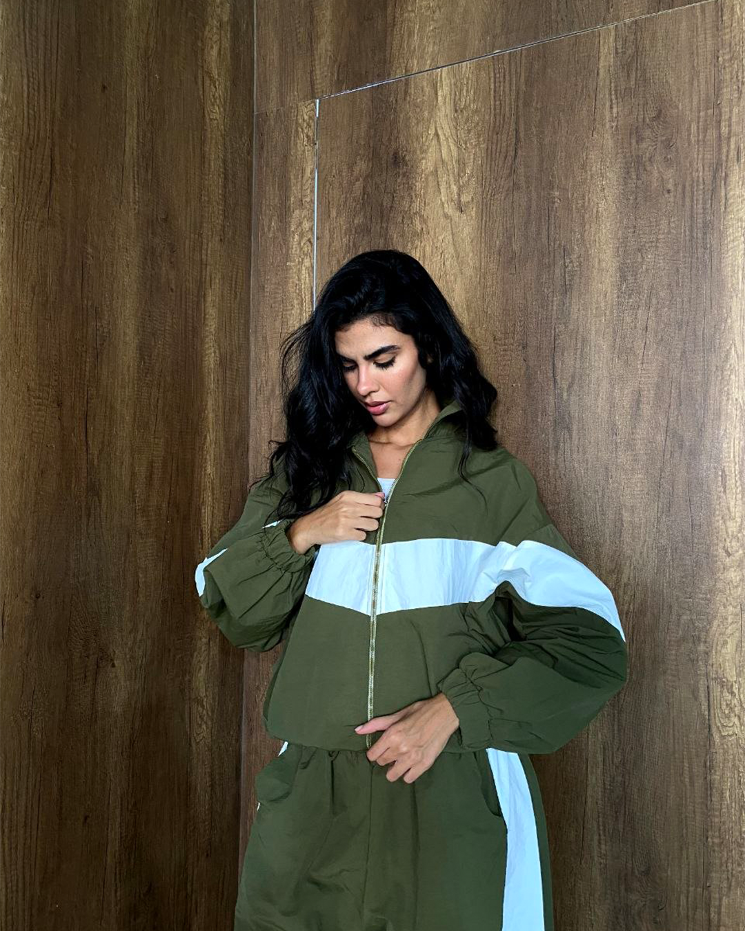 Retro Colorblock Parachute Tracksuit