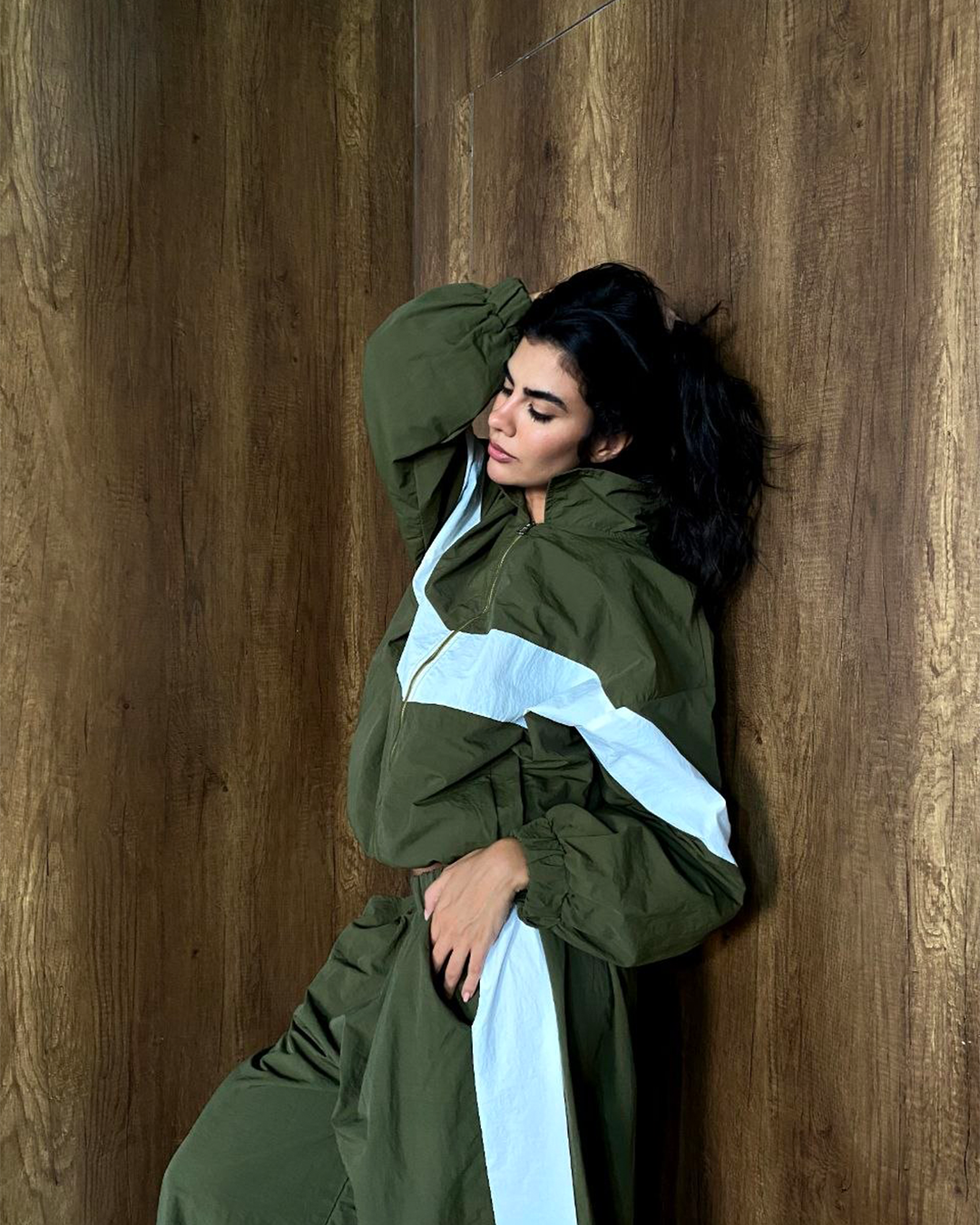 Retro Colorblock Parachute Tracksuit