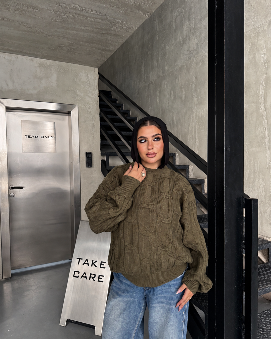 Cable-Knit Sweater