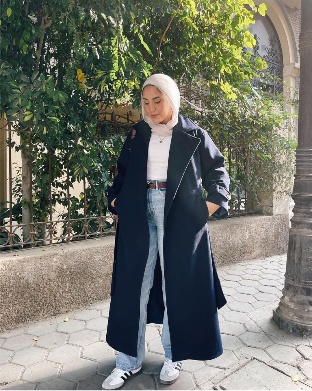 Notched-Lapel Longline Melton Coat