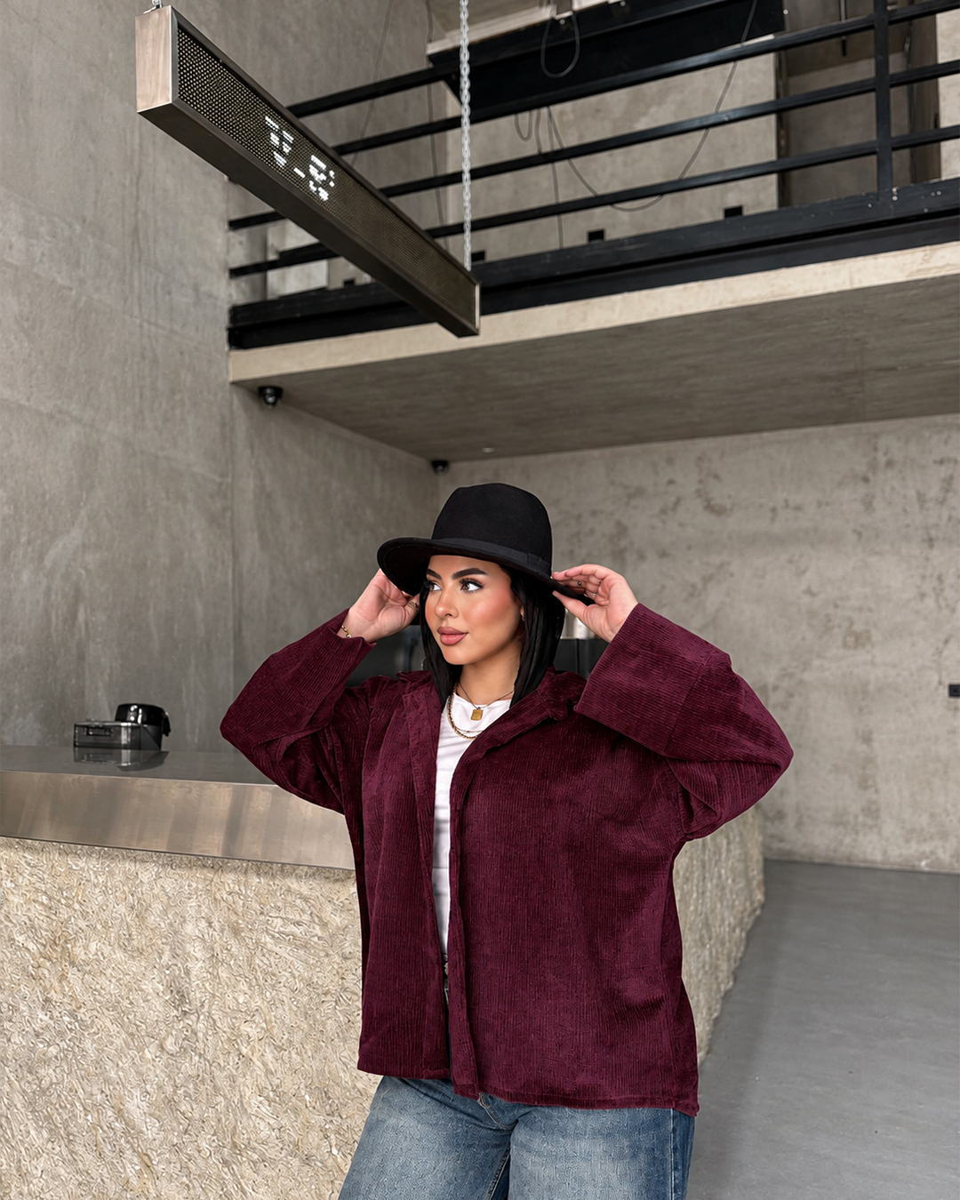 Velvet Open-Front Jacket