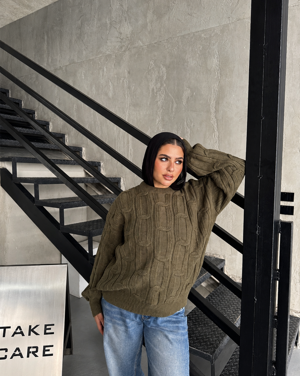 Cable-Knit Sweater