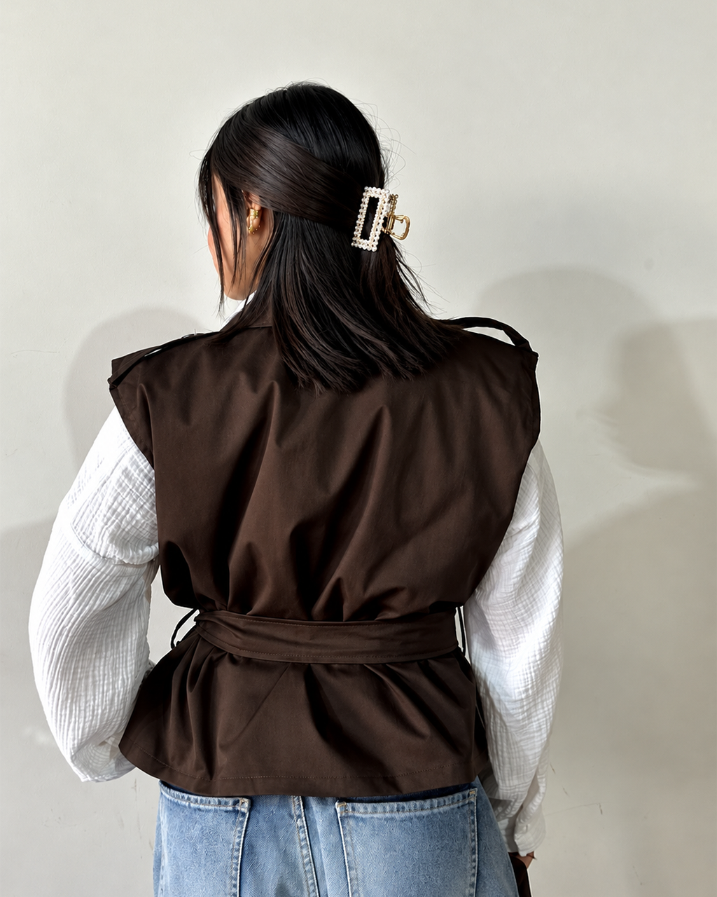 Belted Trench Vest