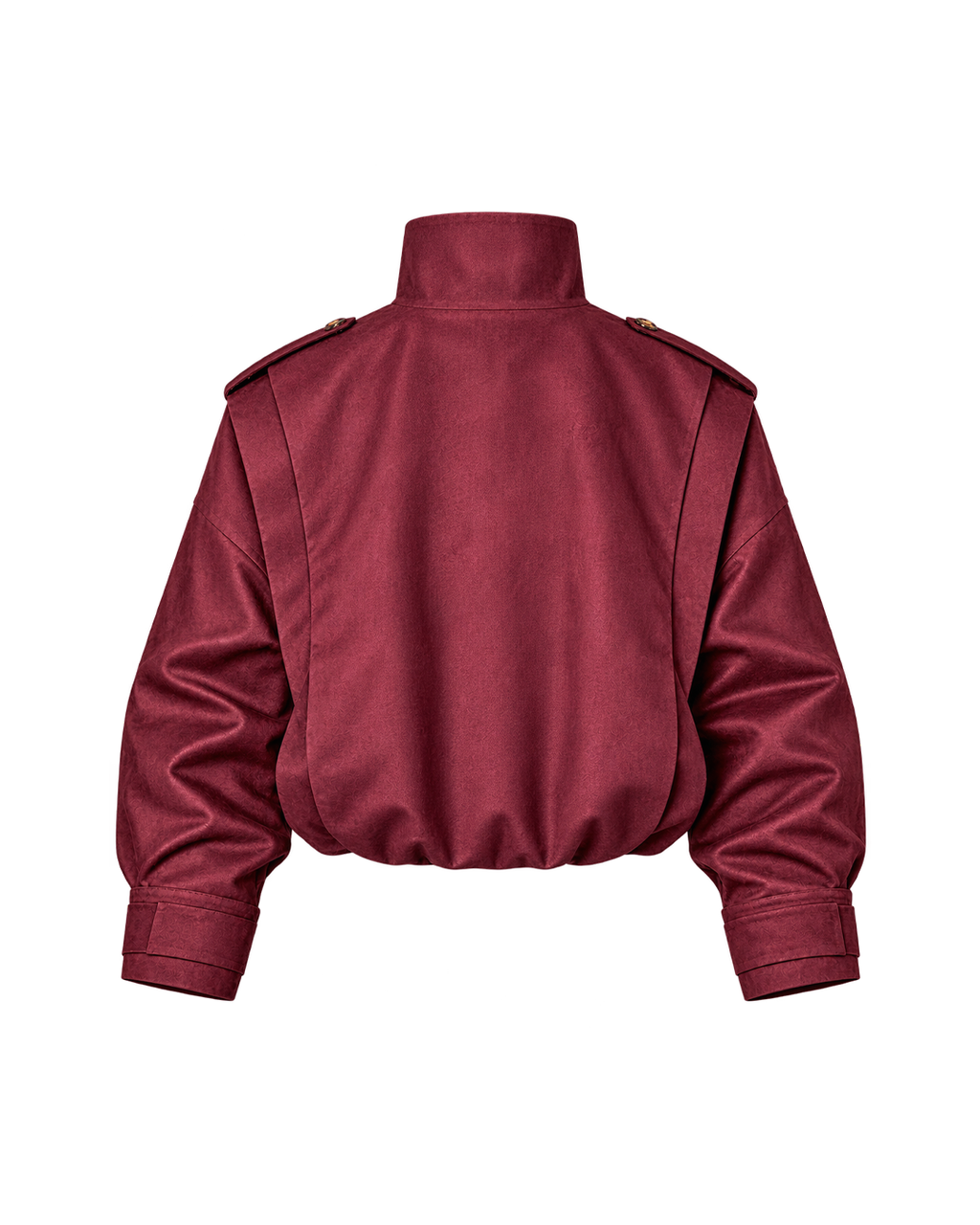 High-Collar Double-Breasted Blouson Jacket