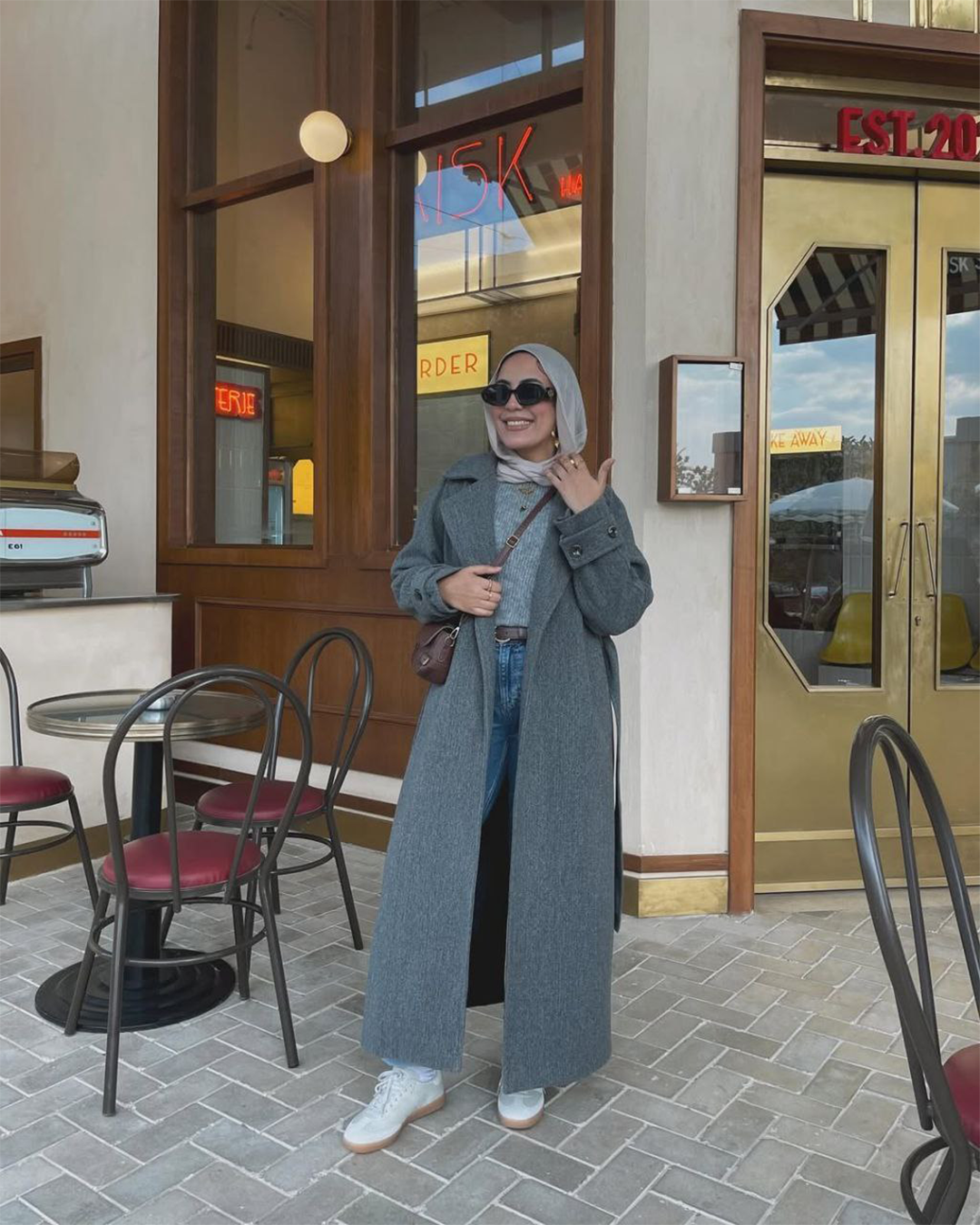 Notched-Lapel Longline Melton Coat