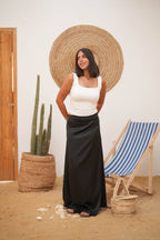 Satin Midi Skirt