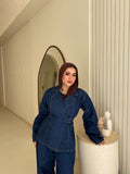 Side-Tie Denim Set