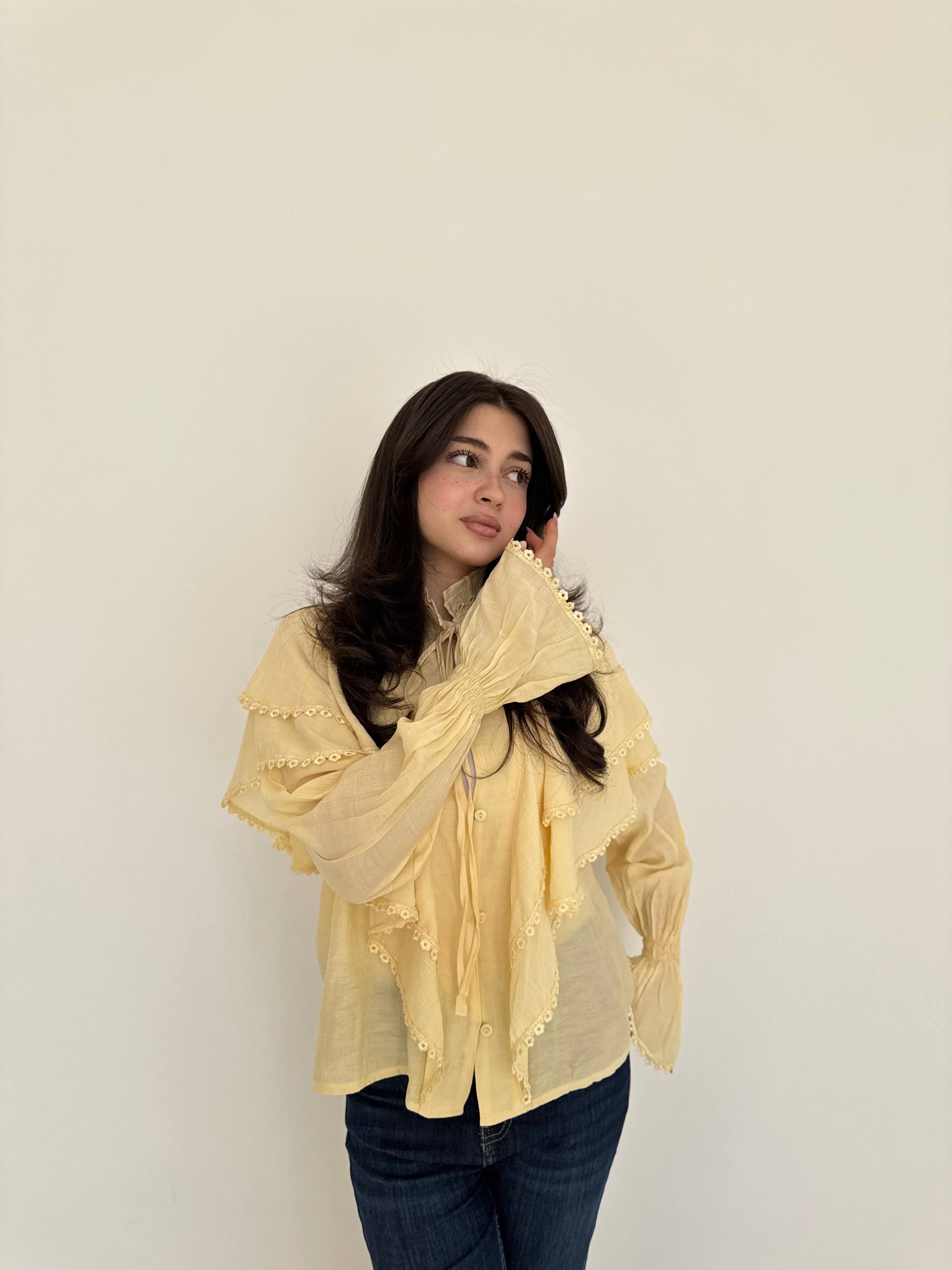 Galaxy Ruffle Blouse