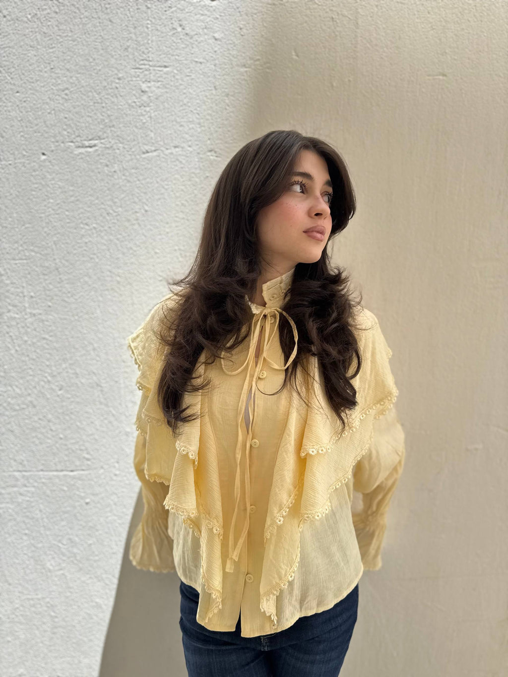 Galaxy Ruffle Blouse